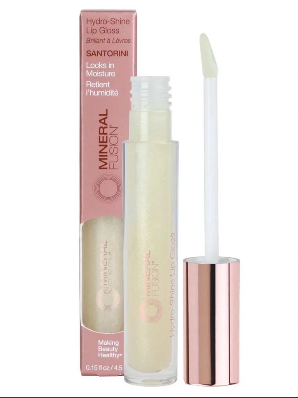 Mineral Fusion Hydro-Shine Lip Gloss Duo in Venice (rose) & Santorini (gold)